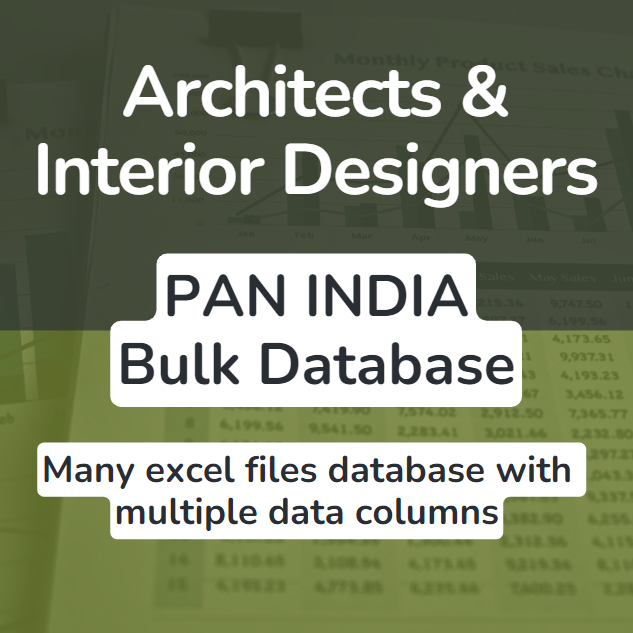 Architects interior designers pan india bulk database