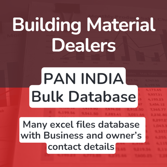 Building material dealers Pan india bulk database