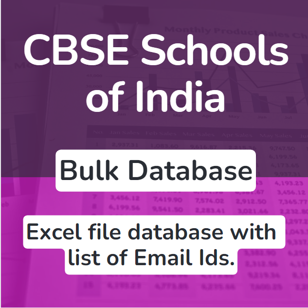 CBSE schools bulk database pan india