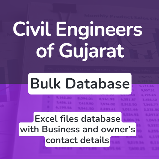 Civil engineers gujarat bulk database