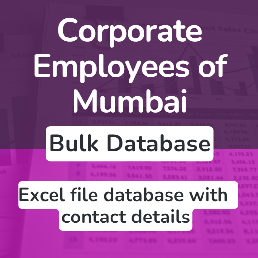 Corporate employees mumbai bulk database