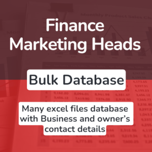 Finance Marketing Heads bulk database